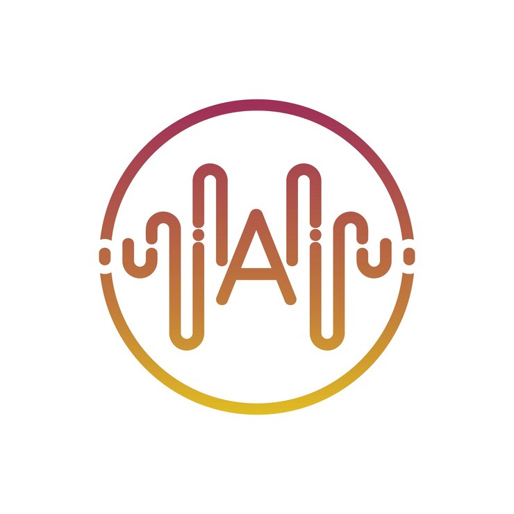 Vector música y último un diseño de logotipo con concepto creativo