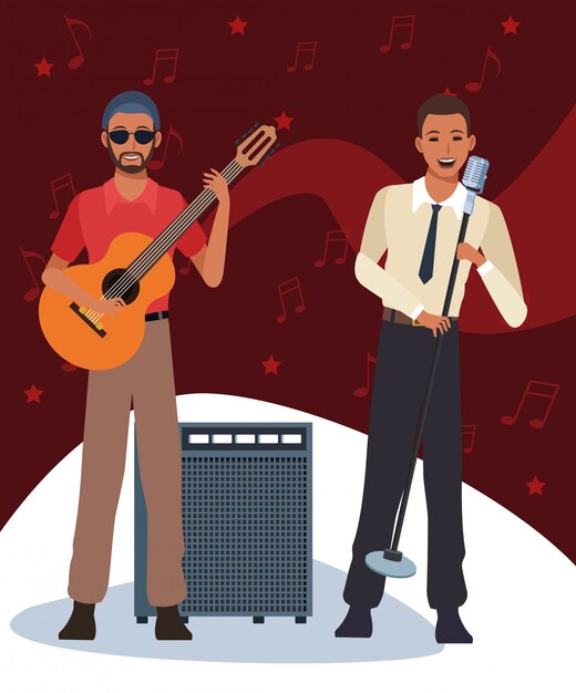 Músico y cantante, banda de jazz.