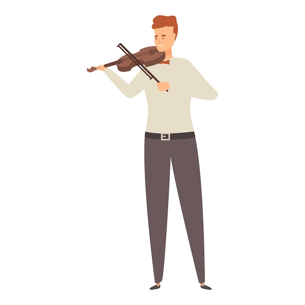 Un músico está tocando un violín con un arco