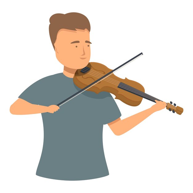 Músico que toca el violín, un instrumento de música clásica con arco