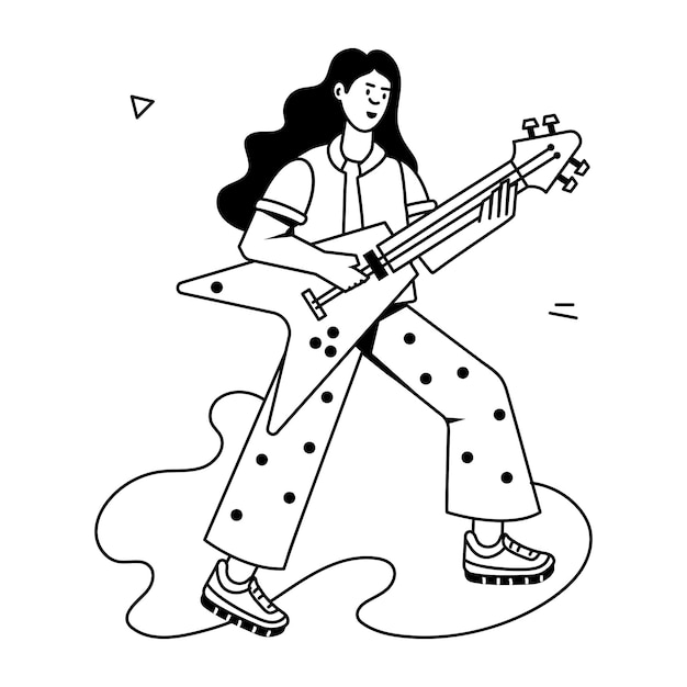 Músicos profesionales Iconos de carácter plano