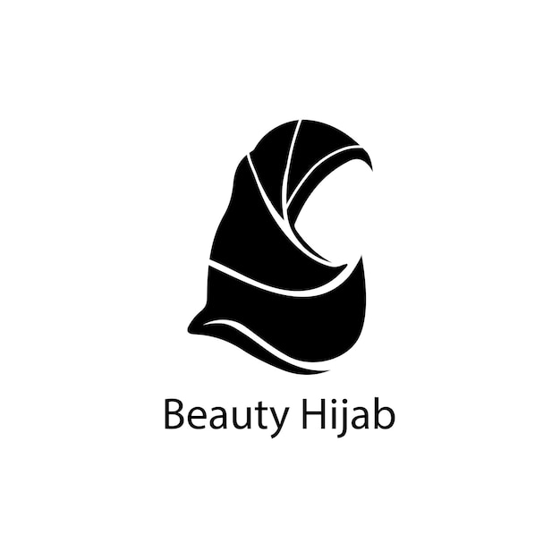 Muslimah hijab logo plantilla vector ilustración diseño