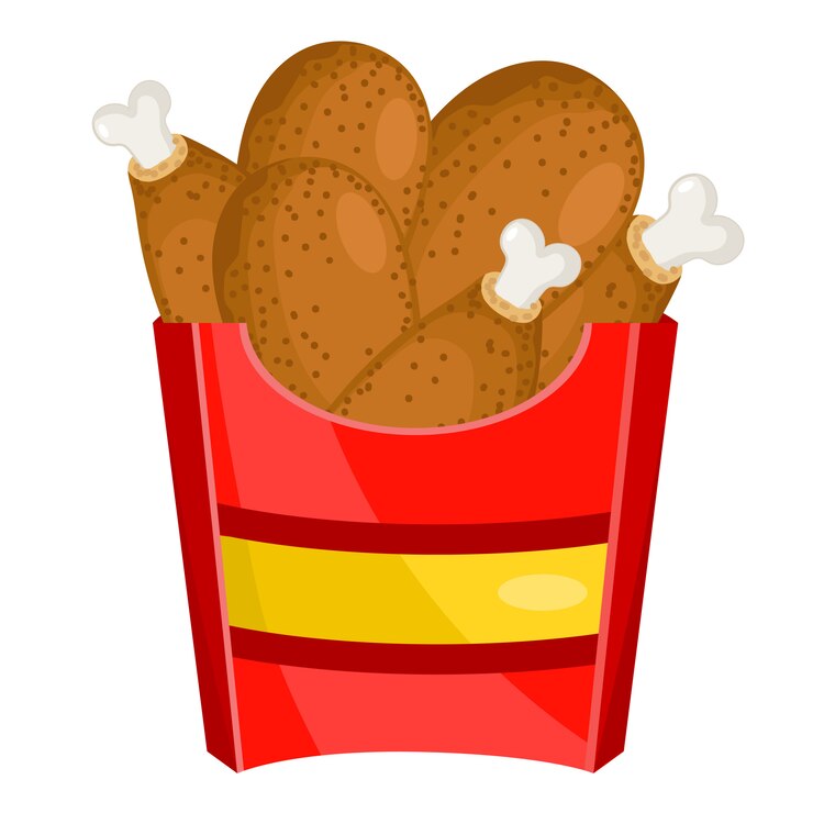 Vector muslos de pollo a la barbacoa