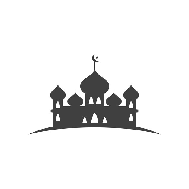 musulmán, icono, vector, ilustración