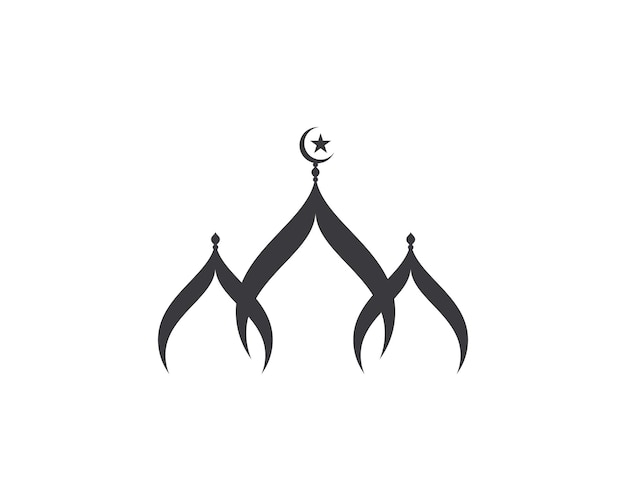 musulmán, icono, vector, ilustración