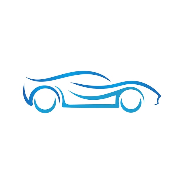 Muy bonito logotipo de coche y moderno logotipo de coche diseño vectorial de coche