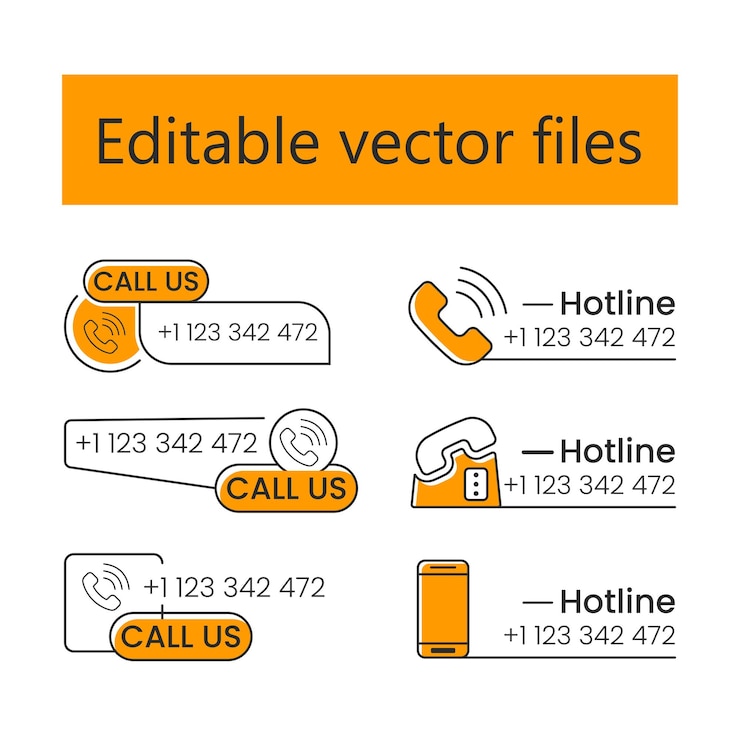 Vector muy fácil de usar llamarnos y el conjunto de elementos de línea directa