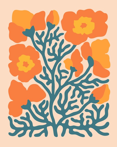 Muy hermosa ilustración vectorial de flores en flor