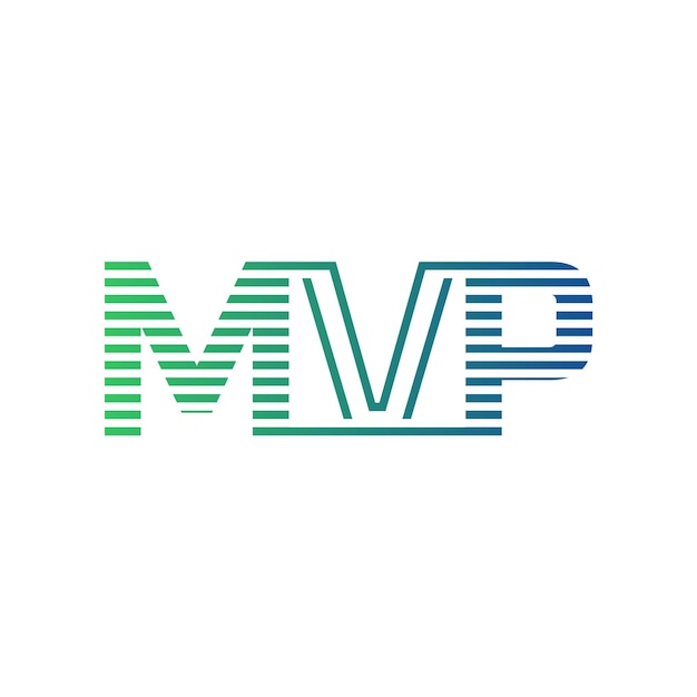 MVP Diseño de logotipo moderno Letra MVP Minimalista Profesional y versátil Icono de marca para la identidad empresarial