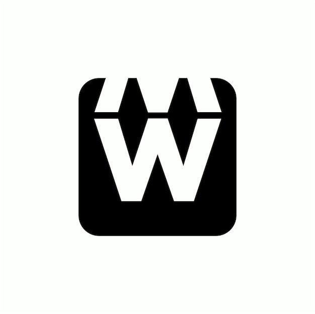 Mw monograma MW empresa logotipo ficticio MW tipografía