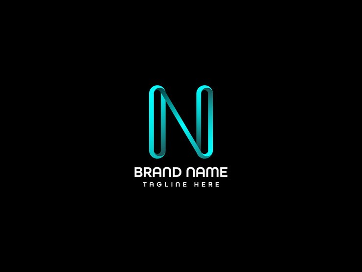 N diseño moderno del logotipo de la letra