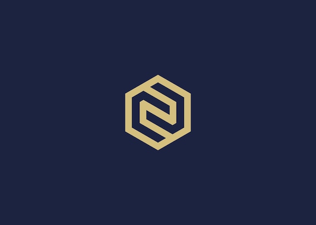 n letra con logotipo hexagonal diseño de icono de diseño vectorial inspiración de plantilla de diseño