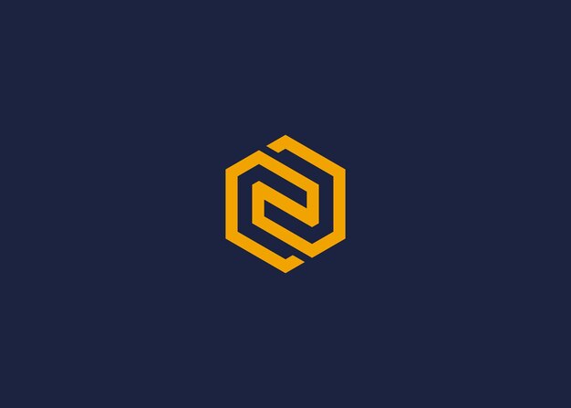 n letra con logotipo hexagonal diseño de icono de diseño vectorial inspiración de plantilla de diseño