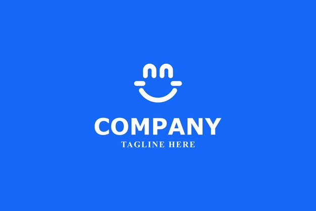 n letra y sonrisa logotipo moderno mínimo