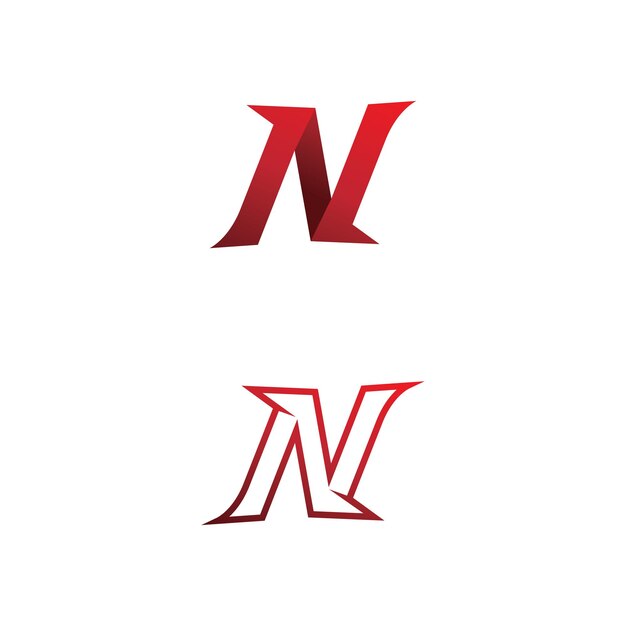N logo font empresa logotipo empresa y letra inicial N vector de diseño y letra para logotipo