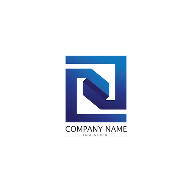 N logo font empresa logotipo empresa y letra inicial n vector de diseño y letra para logotipo