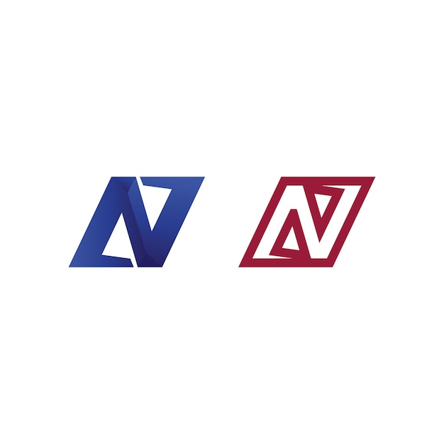 N logo font empresa logotipo empresa y letra inicial N vector de diseño y letra para logotipo