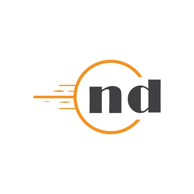 n logotipo inicial de monograma con diseño de estilo de círculo