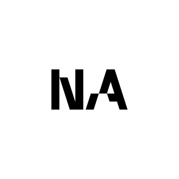 NA monograma logotipo diseño carta texto nombre símbolo monocromo logotipo alfabeto carácter simple logotipo