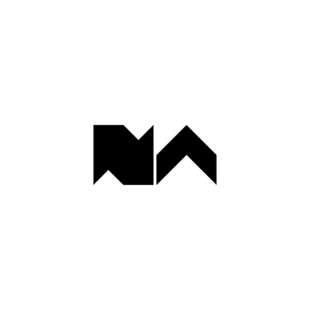 NA monograma logotipo diseño carta texto nombre símbolo monocromo logotipo alfabeto carácter simple logotipo