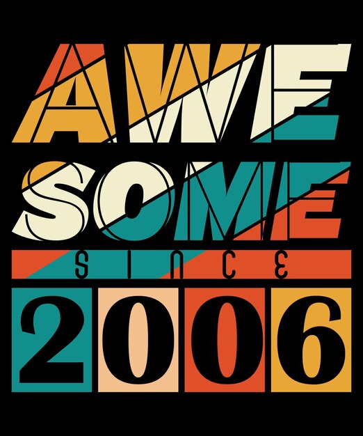Nacido en 2006 Impresionante desde Cumpleaños Retro Impresionante desde 2006 Edición Limitada