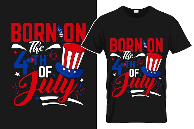Nacido el 4 de julio Diseño de camiseta