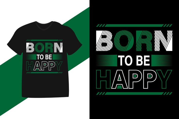 Nacido para ser feliz diseño de camiseta de tipografía de cita motivacional