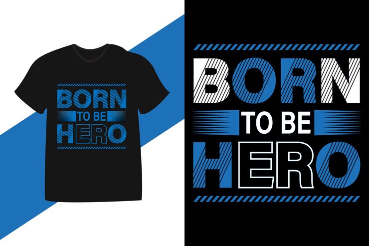 Nacido para ser héroe cita motivacional tipografía Diseño de camiseta