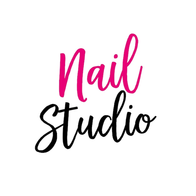 Nail studio lettering para logo