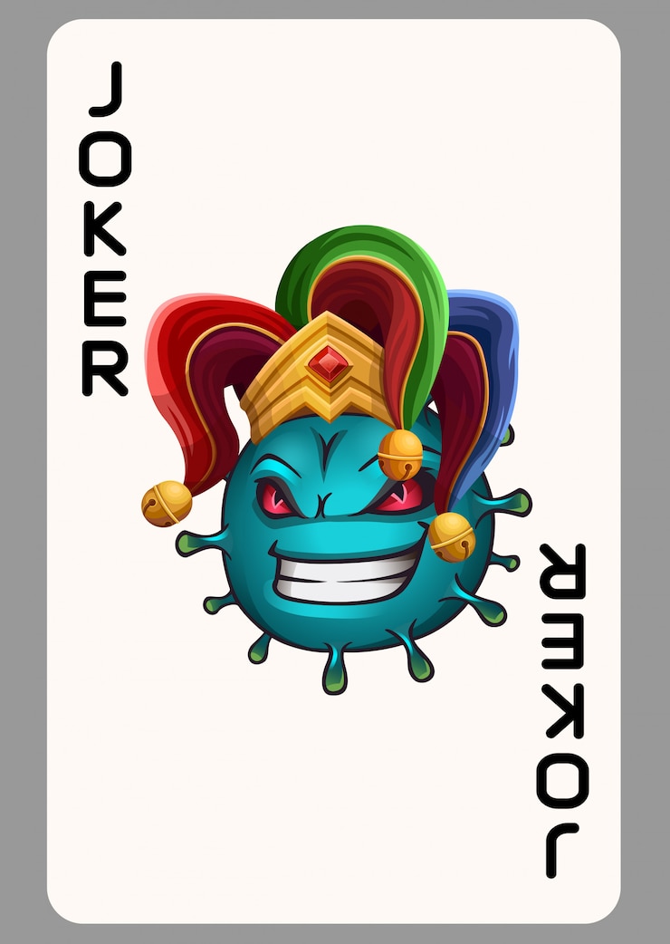 Vector naipe del virus joker