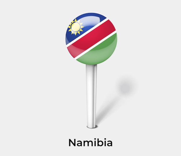 Namibia push pin para la ilustración de vector de mapa