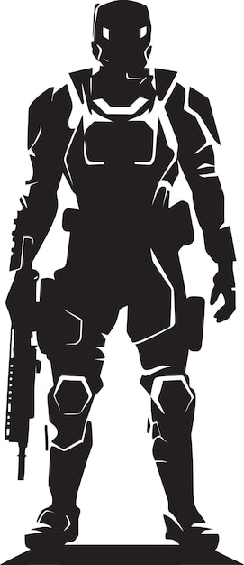 Vector nanowarrior futuristic vector icon plasmasoldier vector weapon symbol (símbolo de las armas vectoriales del soldado de plasma)