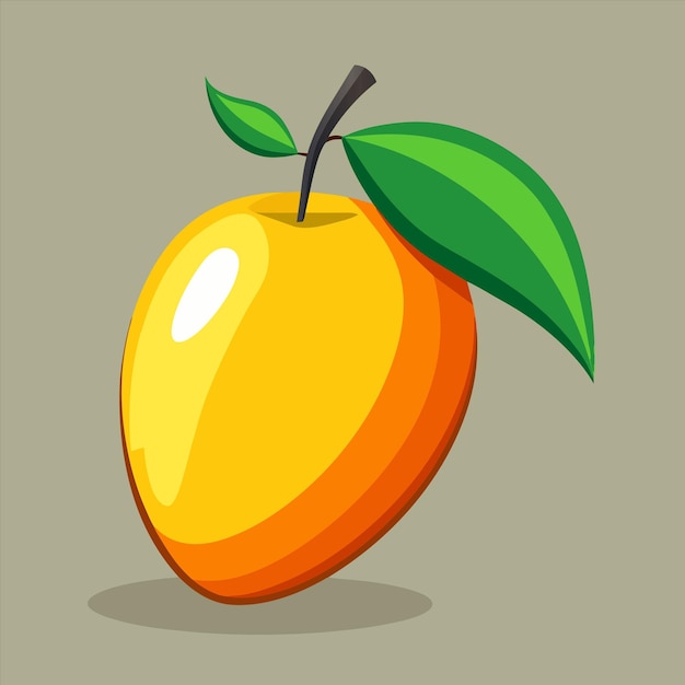 una naranja amarilla con una hoja verde en ella