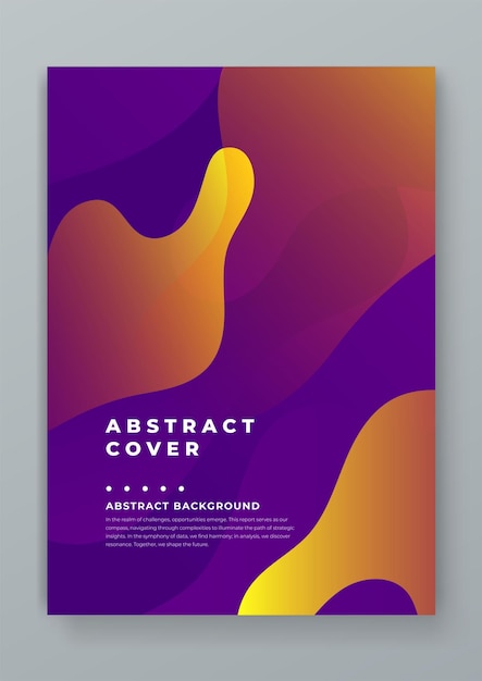 Naranja amarillo y púrpura violeta cubiertas abstractas modernas gradiente diseño futurista con formas de ondas y fluidos diseño vectorial para presentaciones de pancartas volantes carteles invitaciones de fondo