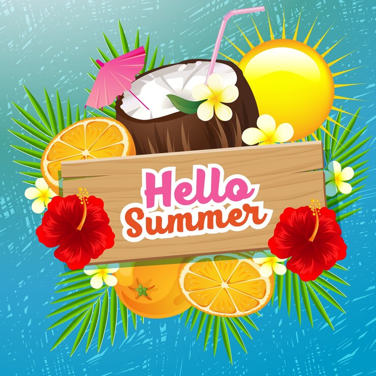 naranja de coco de verano con fondo de cero