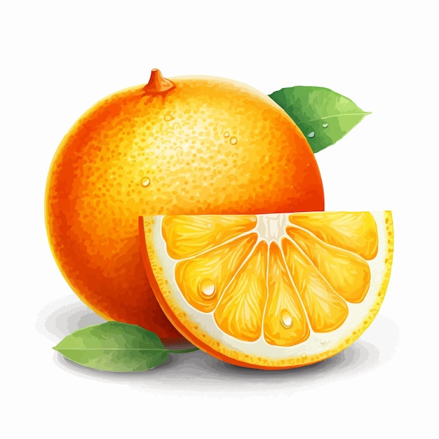 naranja fruta logo dibujos animados arte ilustración concepto lindo comida vegana