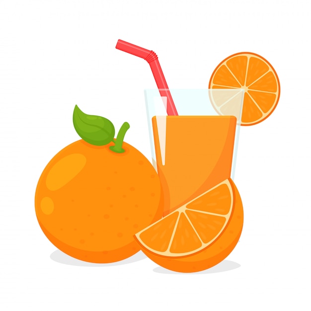 Naranja. Naranjas cortadas por la mitad y luego exprimidas jugo de naranja Aislado