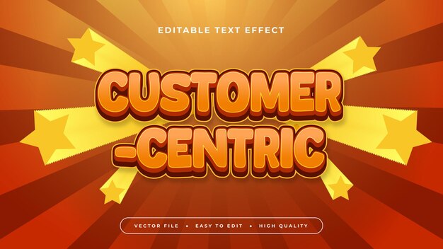 Naranja rojo y amarillo estilo de fuente de efecto de texto editable 3d centrado en el cliente