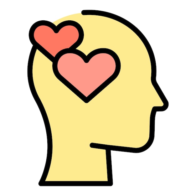Narcisismo mente amor icono Esquema Narcisismo mente amor vector icono para diseño web aislado en fondo blanco color plano