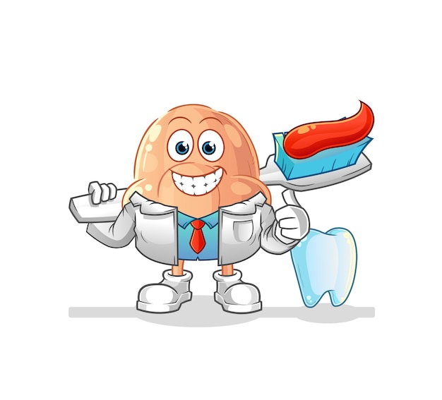 Nariz dentista ilustración carácter vectorxA