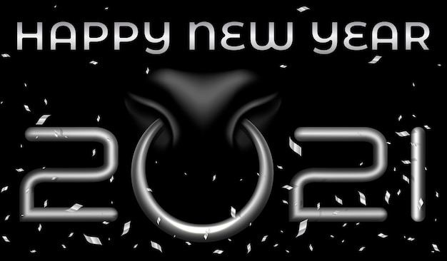 Nariz de toro con aro de metal. un símbolo del año nuevo y navidad. realista