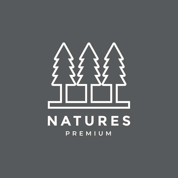 Naturaleza árbol crecimiento agricultura al aire libre hermoso logotipo diseño vector ilustración