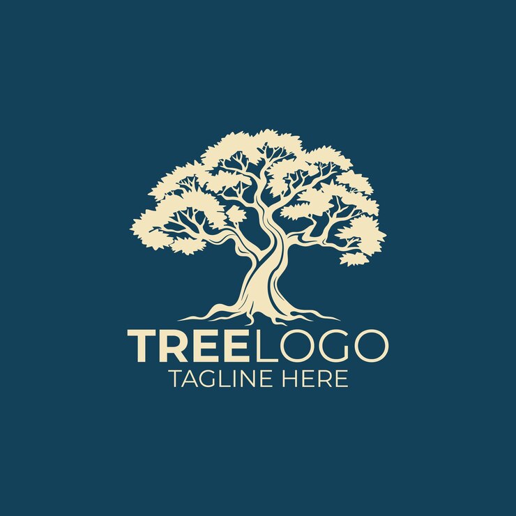 Naturaleza árboles vector ilustración logo diseño