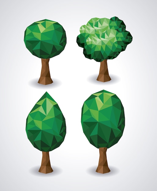 naturaleza baja poli diseño