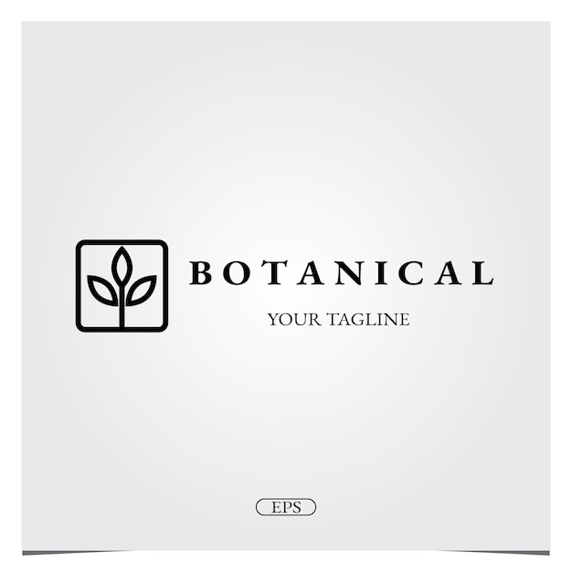 Naturaleza botánica eco Logo diseño logo premium elegante plantilla vector eps 10