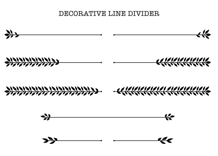 Vector naturaleza dibujada a mano divisor de línea de vid floral para diseño de texto separador colección de elementos de decoración ilustración vectorial