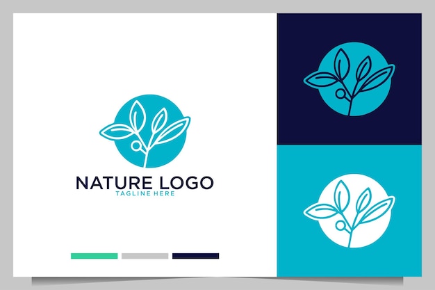 Naturaleza con diseño de logotipo de hoja.