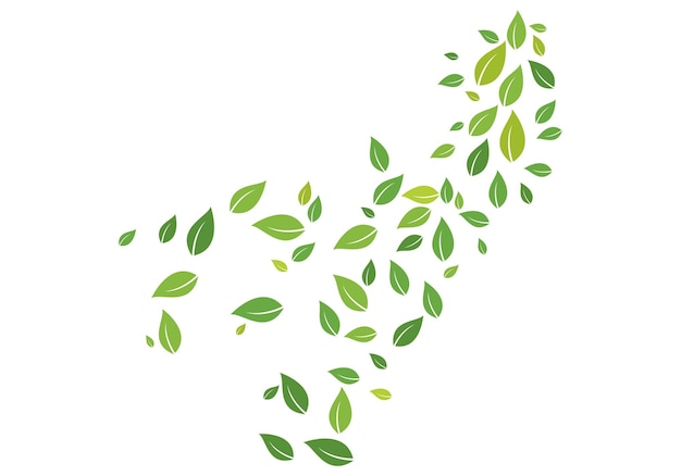 Vector naturaleza de ecología de hoja verde