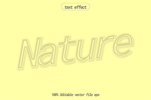 Vector naturaleza del efecto de texto