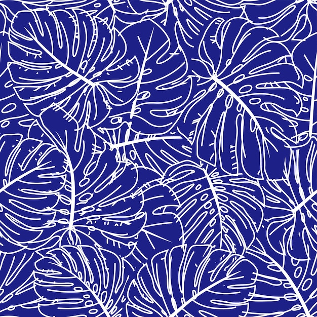 Naturaleza follaje monstera de patrones sin fisuras